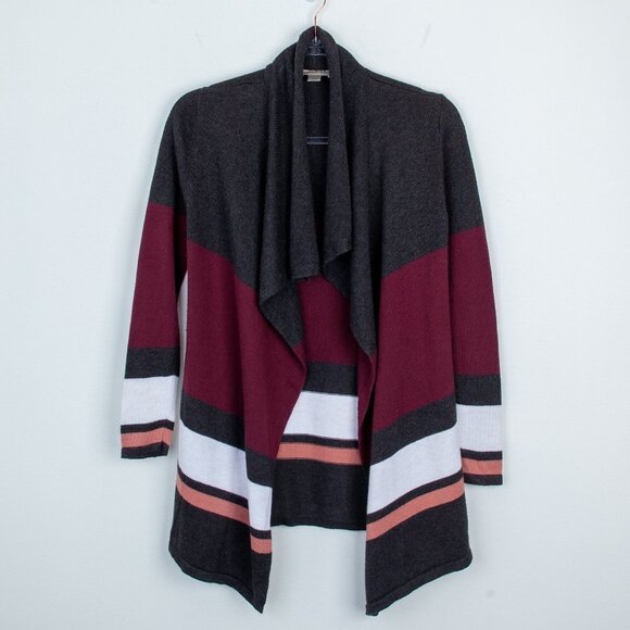 LOFT Sweaters - Loft Colorblock Open Front Cardigan Size XSP